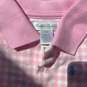 Ralph Lauren 18 month pink gingham outfit
